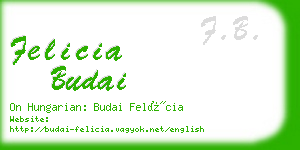 felicia budai business card